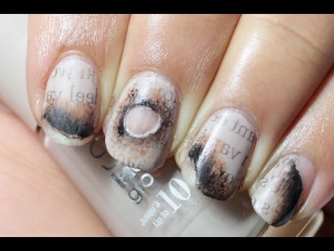 how to newspaper paint your nails