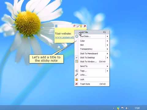 Creating desktop sticky notes
