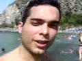 Shalom no mar Tirreno na ilha de Capri.