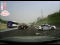 Truck crashes into police car