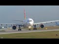 qatar airways a330 landing and take-off manchester airport qatar airways a330 landing and take-off manchester airport