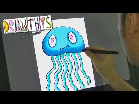 how to draw jellyfish