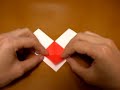 origami Santa and heart origami Santa and heart