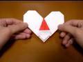 origami Santa and heart
