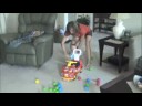 Connor with his fire truck