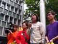 3月18日,梁國雄在政府總部的講話︰