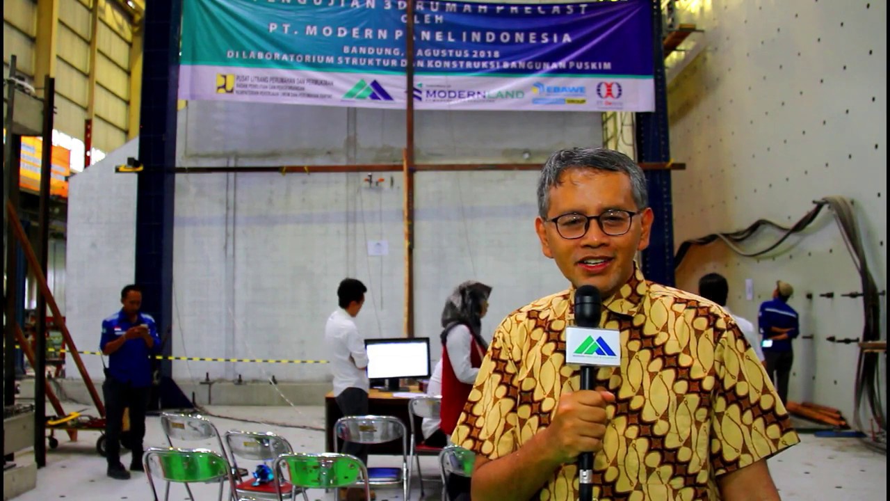 Tes Uji Gempa Rumah Precast 3D 2 Lantai – Modern Precast & Concrete