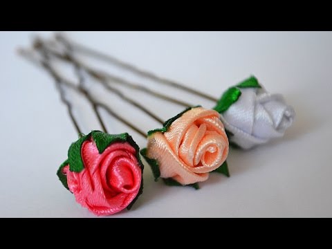 Канзаши заколки с розами мастер класс Канзаши заколки с розами мастер класс