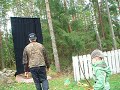 I shoot with FALCO Trophy Carbon 77# longbow and my 5 year old son shoots with FALCO Robin 15# longbow.