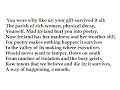 \"In Memory of W. B. Yeats\" by W.H. Auden \"In Memory of W. B. Yeats\" by W.H. Auden