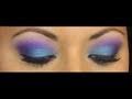 Purple Rain - Bright Turquoise/Purple Look using BH Cosmetics