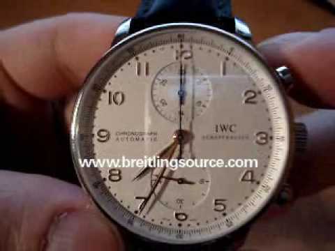 iwc portugieser - http://www.breitlingsource.com - Beautiful IWC Portuguese Chronograph Watch Video Review.