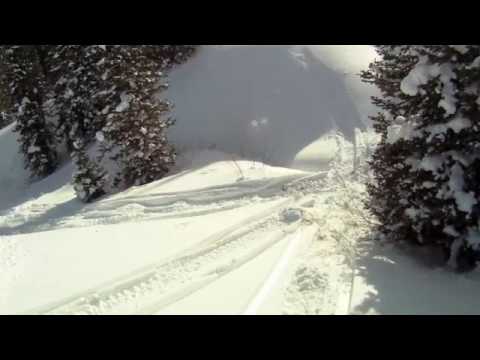 Hero Go Pro HD Helmet Cam Snowmobiling back country Utah Noblets 1/30/ ...