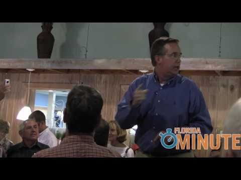 Sen. Pres./CFO candidate Jeff Atwater gives historical perspective on citizen involvement at Marco Rubio pancake breakfast