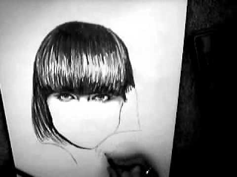 how to draw a portrait of jessie j