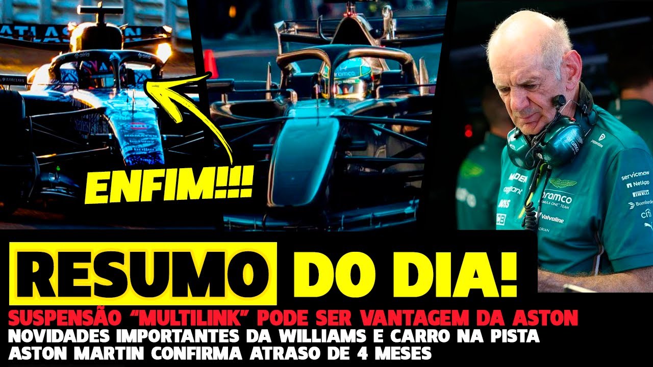 🚨ASTON ATRASADA, SUSPENSÃO DIFERENTONA, WILLIAMS ENFIM NA PISTA E MAIS | FÓRMULA 1 | GP EM CASA