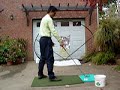 JJ's Intention Golf 3-iron Practicing Swing (rear view)