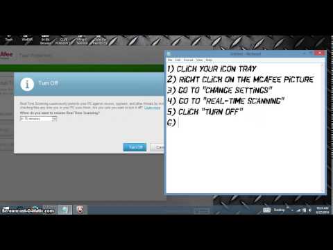 how to i turn off mcafee