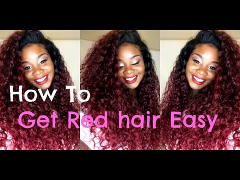 how to dye bundle hair red