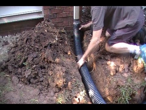 how to drain gutters underground