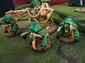 Blue Table Painting- Green Salsa Nids