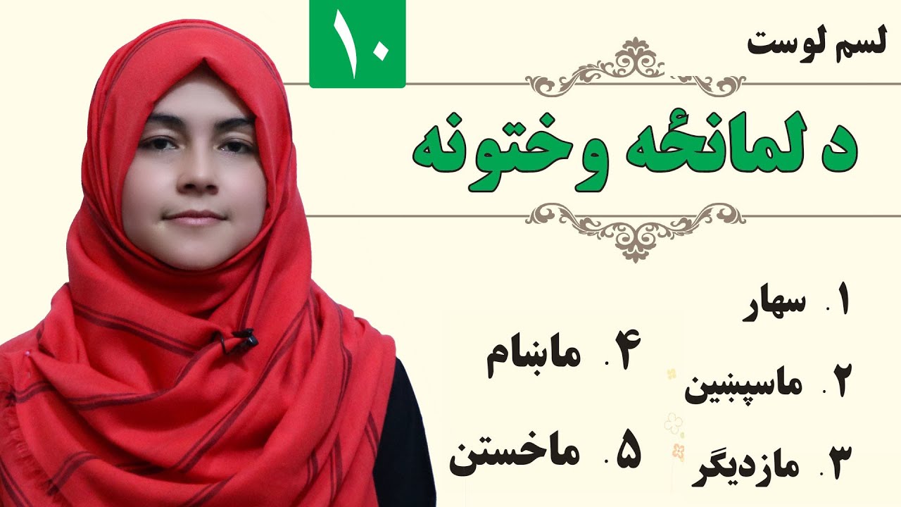 Times of Pray - GRADE 1 - ISLAMIC SUBJECT - LESSON 10 / ۱۰ د لمانځه وختونه ـ لمړی ټولګی - لوست