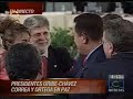 correa uribe y chávez superan crisis con un abrazo