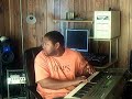 melo making a rap track
