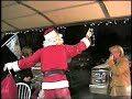 Drunnk Santa roof jump mishap.