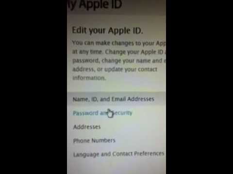 how to change itunes password