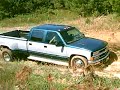 heavy 2wd dually made it boggin through the mud hole!