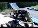 Travis Pastrana jumps Shifter Cart into Foam Pit