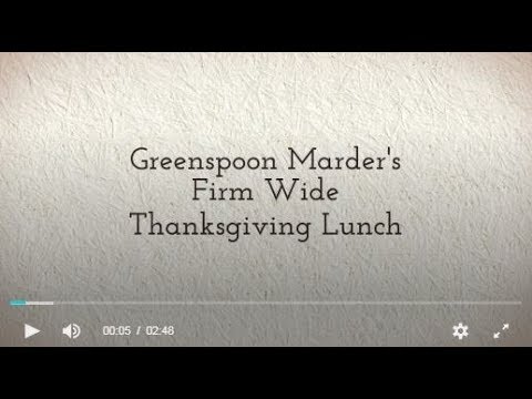 Greenspoon Marders Firm Wide Thanksgiving Lunch