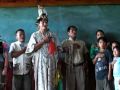 Shipibo children singing national anthem of Peru