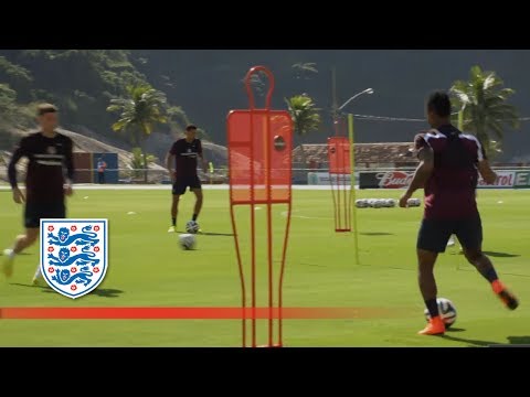 england - FATV were there to capture all the action from a first full day's training in Brazil. The players also greeted eager local fans watching the day's training. ...