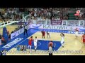 Dos triples desde el centro de Laia Palau. España - Polonia