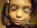 pink and black feather eyelashes