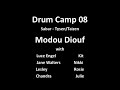 sabar band -  modou diouf  
(with luce engel / kit / jane walters / nikki / lesley / rosie / chandra / julie)

senegalese sabar master and griot modou diouf had just finished his class when i caught him and he kindly agreed to put down a rhythm.

it's a senegalese sabar rhythm called tyson.

thank to all who contributed.

hope you like

gary

http://www.musicworldwide.org
http://en.wikipedia.org/wiki/griot
http://en.wikipedia.org/wiki/sabar
http://www.drummer.co.uk