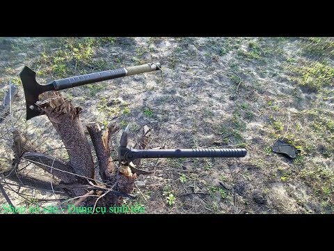 Xả stress với 2 cây rìu- chặt chém mỏi tay- Nỏ săn Việt Nam