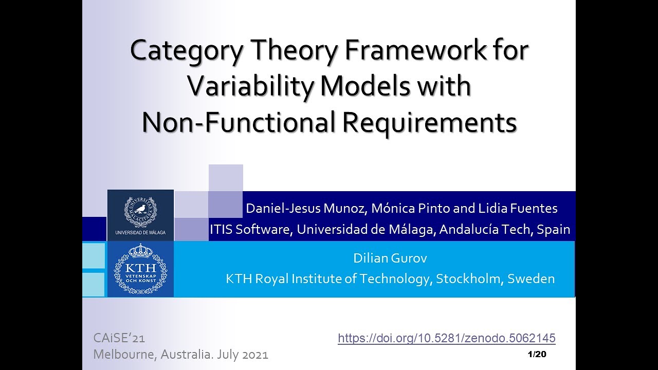 CAiSE 21 Category Theory Framework for Variability Models with Non-functional Requirements