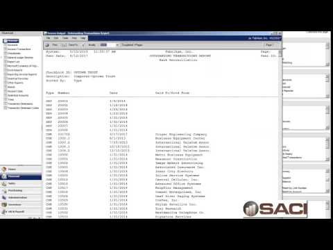 Microsoft Dynamic GP Outstanding Transactions in Bank Reconciliation