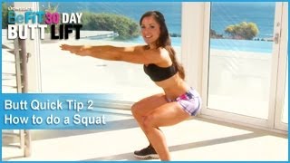 How To Do A Perfect Squat | 30 DAY BUTT LIFT
