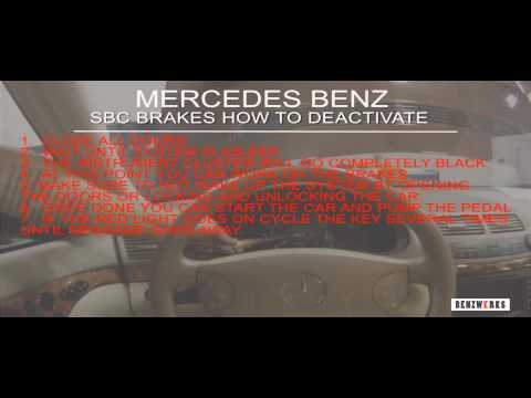 how to bleed mercedes sbc brakes