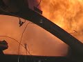 Vehicle bushfire burnover test - inside view
