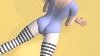 自主制作アニメ（3D）「レオタードのグラビアアイドル風」 