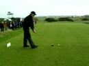 Clip Michael Douglas taking a shot at the Alfred Dunhill Pro-Am in St. Andrews. Video