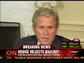 Bush Reaction H.R. 3997 Emergency Economic Stabilization Act