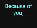 kelly clarkson and reba because of you lyric slideshow