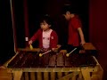 W & J on xylophone