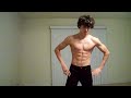 Muscle teen flexing